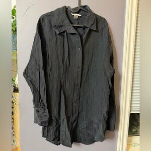 H&M Textured Black Shirt